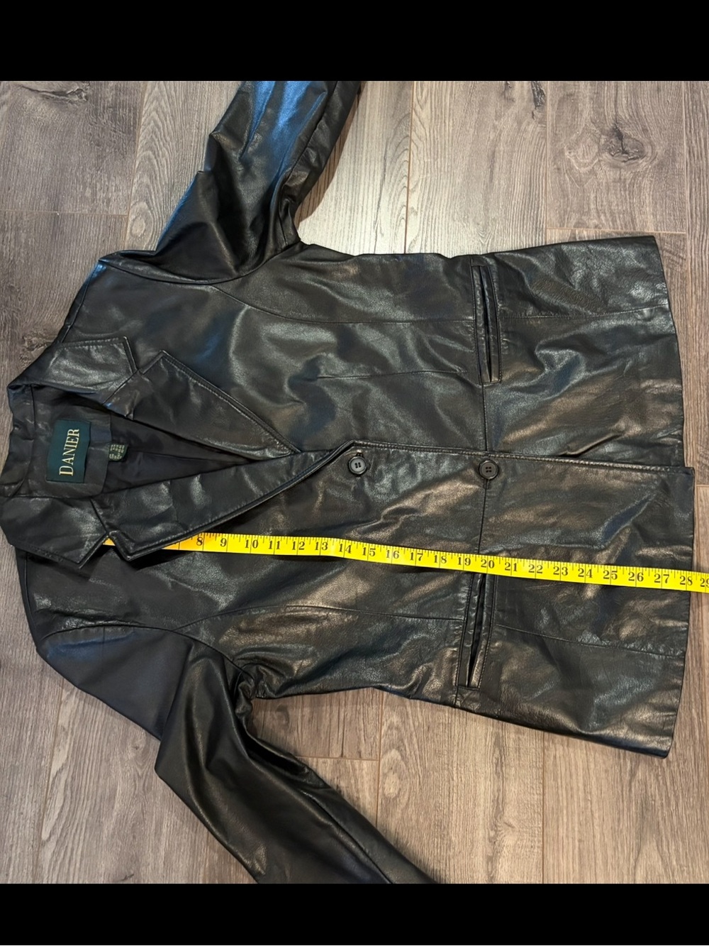 Danier genuine leather blazer jacket black - Picture 5 of 11